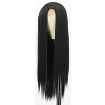 LEHOZIHEQ Long Straight Black Wigs for Women, Synthetic Lace Front Wig, Synthetic Black Straight Wig, Looking Natural Black Long Hair Wigs 26 inch