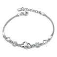 thumbnail image 1 of LEHOZIHEQ Love Silver Bracelet for Women,Bracelet Shiny Crystal Diamond Adjustable Bracelet Mother's Day Jewelry Gift Birthday Christmas Gifts, 1 of 8