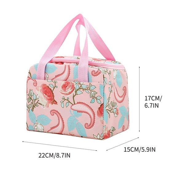 LEHOZIHEQ Lunch Box Bag for Women, Cute Lunch Box Cooler Bag, Portable Insulated LunchBox Reusable Lunch Tote for Work/Travel/Picnic