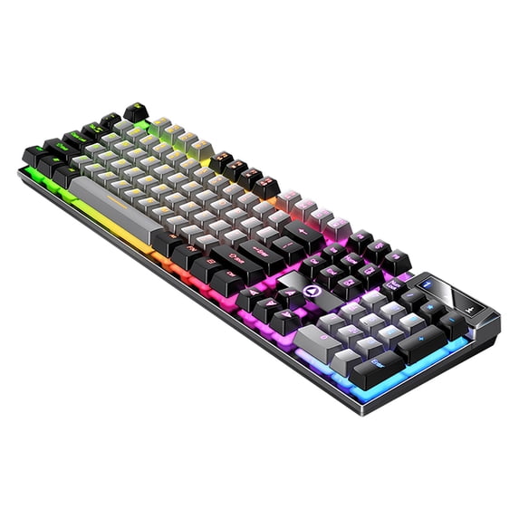LEHOZIHEQ Mechanical Gaming Keyboard, LED Backlit, Compact Wired Computer Keyboards for Windows Laptop PC Gamer