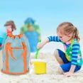 thumbnail image 1 of LEHOZIHEQ Mesh Beach Bag, Tote Durable Sand Away Drawstring Beach Backpack Swim and Pool Toys Balls Storage Bags Packs, Toy Not Included, 1 of 6
