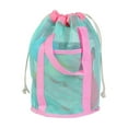 thumbnail image 1 of LEHOZIHEQ Mesh Beach Bag, Tote Durable Sand Away Drawstring Beach Backpack Swim and Pool Toys Balls Storage Bags Packs, Toy Not Included, 1 of 6