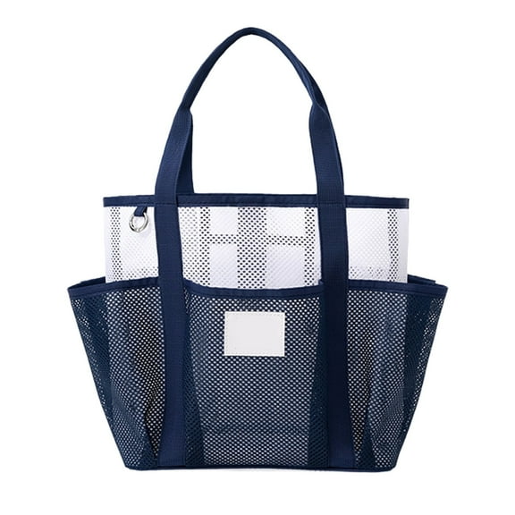 LEHOZIHEQ Mesh Beach Bag for Women, Portable Shoulder Bag Travel Storage Bag, Lightweight Beach Tote Bag, Sandproof Pool Bag