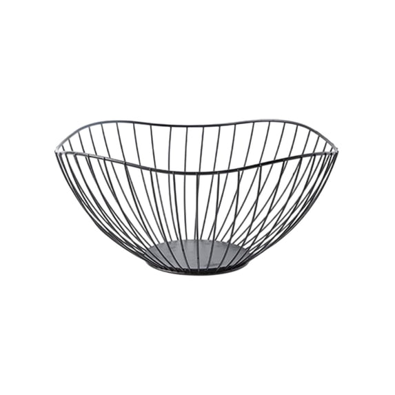 LEHOZIHEQ Metal Wire Fruit Bowl, Round Mesh Fruit Basket for Kitchen Countertop, Modern Decorative Bread Vegetable Storage Holder Organizer, Elegant Gold Iron Art