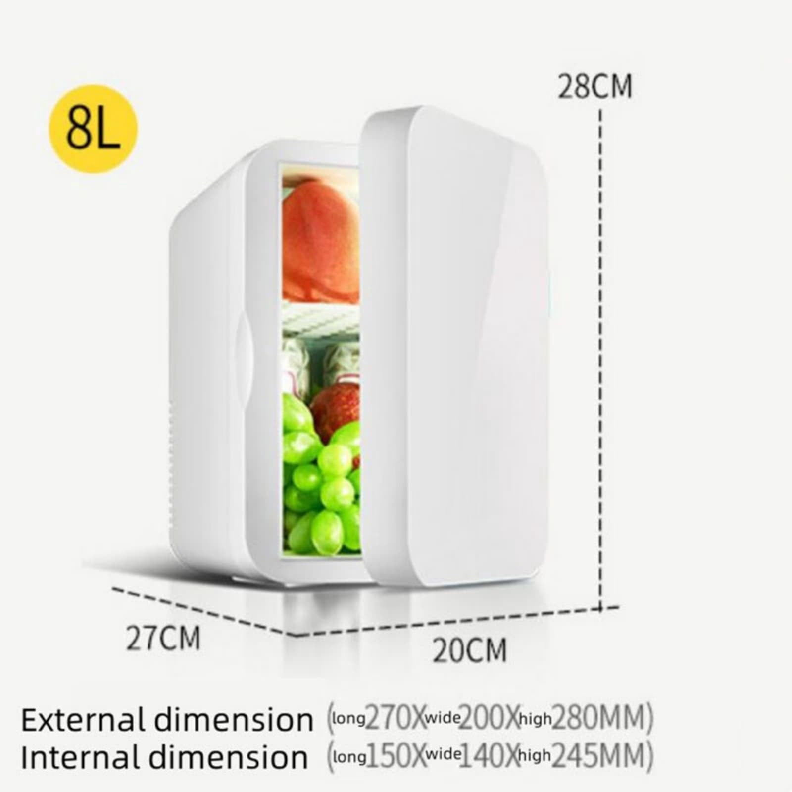 LEHOZIHEQ Mini Fridge, Portable Cooler Personal Refrigerator for Skin Care, Cosmetics, Beverage, Food,Great for Bedroom, Office, Car, Dorm