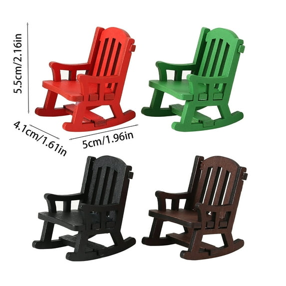 LEHOZIHEQ Miniature Chair, Dollhouse Chairs, Wooden Mini Furniture Accessories, for Doll House Decoration and Fairy Garden