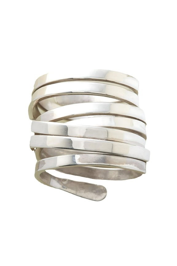 Minimalist Rings, Statement Eternity Rings for Women,Bohemian Ethnic Exaggerated Simple Wide Band Ring Thumb Band