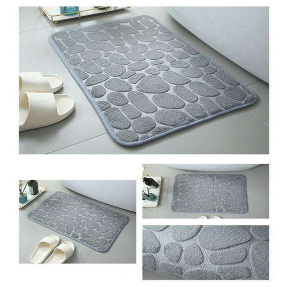 LEHOZIHEQ Non-Slip Bathtub Mat, Cobblestone Embossed Bathroom Bath Mat, Superior Grip & Drainage, Non-Toxic, Safe, Clean 40*60cm