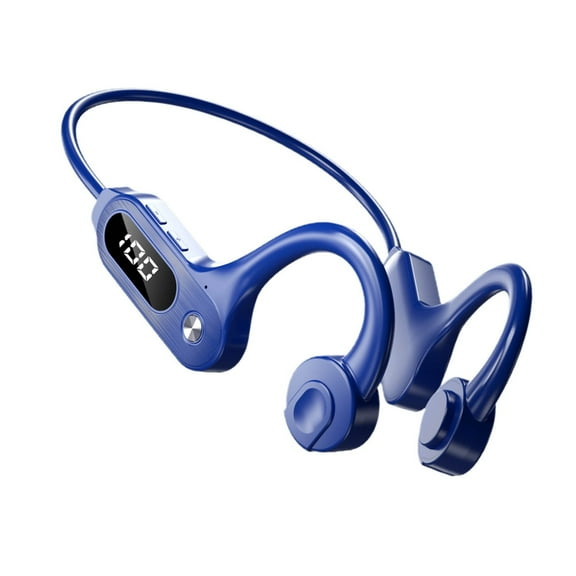 LEHOZIHEQ Open Ear Headphones, Bluetooth 5.3 Sports Headset with Digital Display, Support TF Card Playback, Built-in Mic for Running, Driving