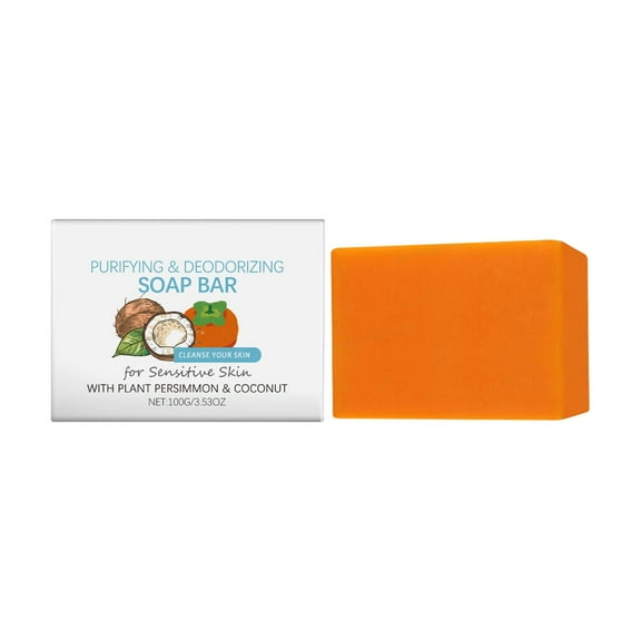 LEHOZIHEQ Persimmon Soap Bar, for Body Odor Control, Organic Eliminating Body Odor Wash Soap for Women & Men, Remove Body Odor, Natural Deodorant Body Bar Soap.
