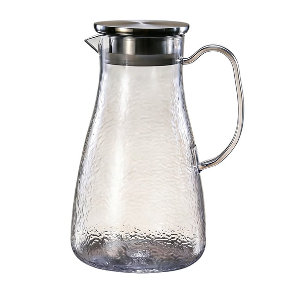 LEHOZIHEQ Plastic Pitcher, Clear Pitcher with Lid, Water Jug for Fridge, Ice Tea Pitchers for Juice, Lemonade, Milk, Coffee, Cold or Hot Beverages
