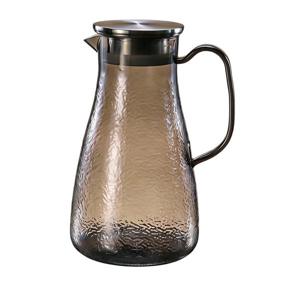 LEHOZIHEQ Plastic Pitcher, Clear Pitcher with Lid, Water Jug for Fridge, Ice Tea Pitchers for Juice, Lemonade, Milk, Coffee, Cold or Hot Beverages
