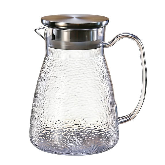 LEHOZIHEQ Plastic Pitcher, Clear Pitcher with Lid, Water Jug for Fridge, Ice Tea Pitchers for Juice, Lemonade, Milk, Coffee, Cold or Hot Beverages