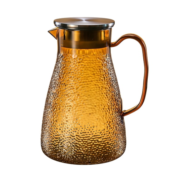 LEHOZIHEQ Plastic Pitcher, Clear Pitcher with Lid, Water Jug for Fridge, Ice Tea Pitchers for Juice, Lemonade, Milk, Coffee, Cold or Hot Beverages