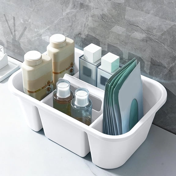 LEHOZIHEQ Plastic Shower Caddy Tote, Portable Storage Caddy Basket Organizer with Handle for Dorm, Bathroom, Tool, Garden, Kitchen, Cleaning Supplies