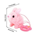 thumbnail image 1 of LEHOZIHEQ Plush Easter Bunny Toys for Kids, Interactive Electronic Rabbit, Interactive Rabbit Toy for Kids with Leash, Easter Birthday Gift for Toddlers Kids, 1 of 5