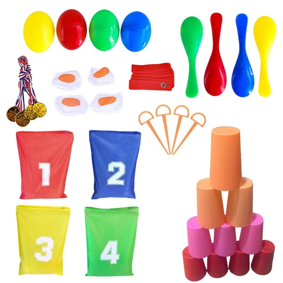 LEHOZIHEQ Potato Sack Race Bags, 35 Pieces Potato Sack Race Bags Large Bags Party Games for Kids, Field Day Games for Adults