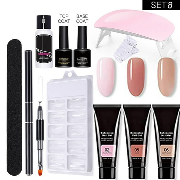 LEHOZIHEQ Professional Acrylic Nail Kit for Beginners with Everything, Complete Nail Kit Set, Professional Acrylic with Nail Set, Starter Kit Acrylic Nail Supplies Gifts for Women Girl 7color