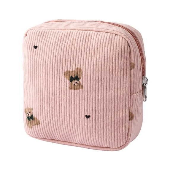 LEHOZIHEQ Quilted Makeup Bag, Portable Cosmetic Bag with Zipper, Mini ...