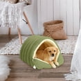 thumbnail image 1 of LEHOZIHEQ Removable and Washable Winter Closed-Off Cat Bed, Soft Cotton Cozy Cat Cave House, Cute Cat Beds for Indoor Cats, for Easier Cleaning, with Hair Remover 45*30*19cm, 1 of 5
