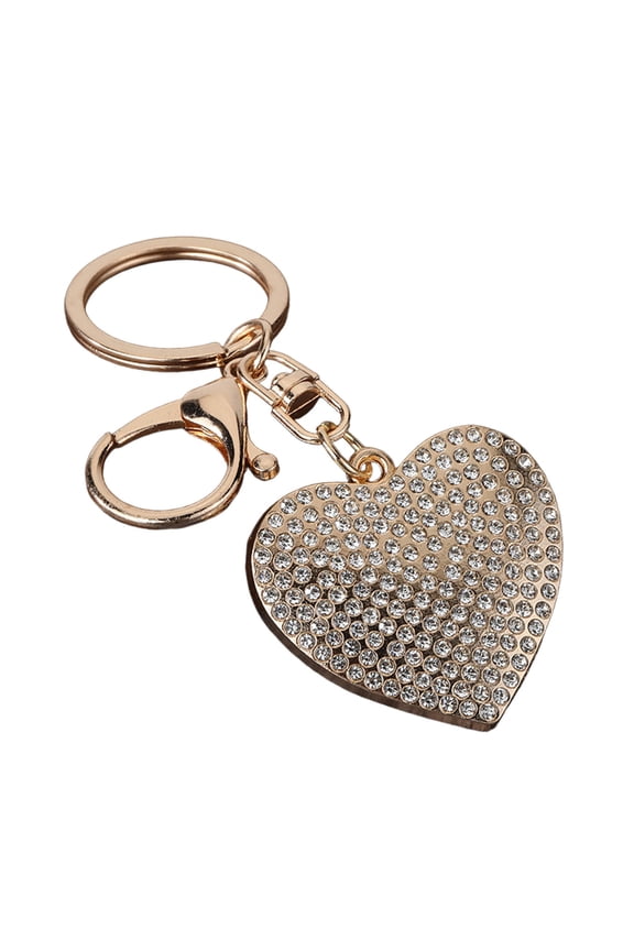 Rhinestone Heart Shape Keychains, Glittery Heart Tassel Keychains, Key Rings for Women Girls