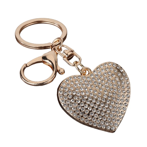LEHOZIHEQ Rhinestone Heart Shape Keychains, Glittery Heart Tassel Keychains, Key Rings for Women Girls