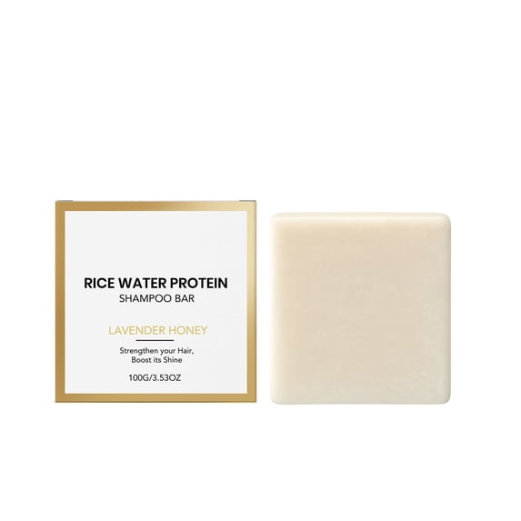 LEHOZIHEQ Rice Shampoo Bar, Nutritious Solid Hair Cleanser, Strengthens Hair Strands And Nourishes Dry Hair for Daily Hair Care