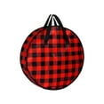thumbnail image 1 of LEHOZIHEQ Wreath Storage Container with Handles, Christmas Wreath Storage Bag, 24”Large Buffalo Plaid Garland Wreaths Container, 1 of 6