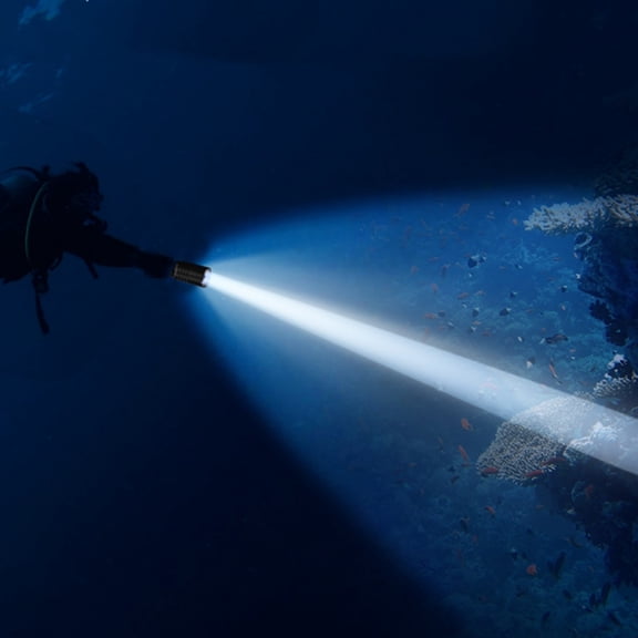 LEHOZIHEQ Scuba Dive Light, Compact Diving Flashlight, Waterproof Night Dive Torch, for Night Dive Training Instructor Cave Exploration