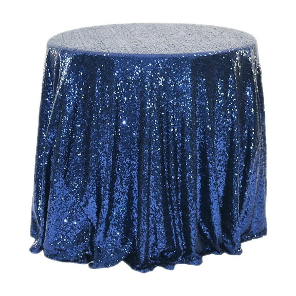 LEHOZIHEQ Sequin Tablecloth, 47x47 Inches Round Sequin Shimmer Tablecloth, Perfect for Wedding, Birthday Party, Baby & Bridal Shower