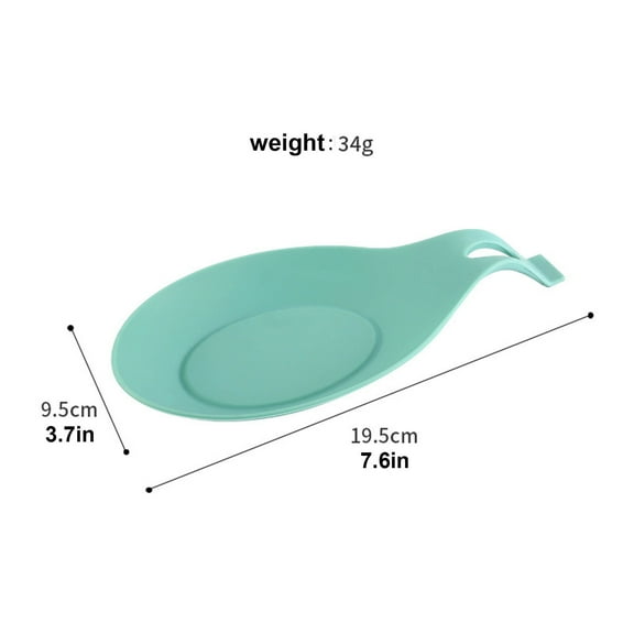 LEHOZIHEQ Silicone Spoon Rest, Heat Resistant Kitchen Utensil Holder Spatula Ladle Rest, for Kitchen Counter, Safe on Glass & Induction Cooktops