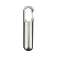 thumbnail image 1 of LEHOZIHEQ Small Pocket Pill Box Keychain, Stainless Steel Portable Mini Pill Organizer Case Container for Purse, Waterproof Metal Pill Holder Medicine Bottle for Outdoor Camping Travel, 1 of 2