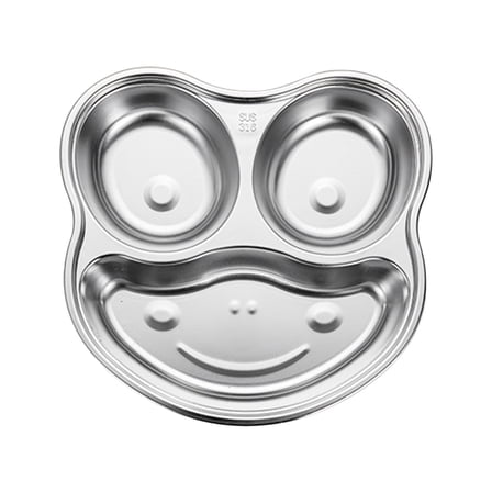 LEHOZIHEQ Stainless Steel kids Plates, Balanced Bites Divided Plates for Toddlers, Baby Feeding Dishes, Diet Portion Control Tray