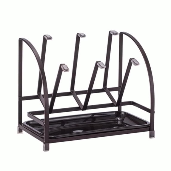 LEHOZIHEQ Stand-Up Drying Rack, Glass Bottle Dispenser, Countertop Baby Bottle Drying, With Sewerage Tray, Space Saving Vertical Rack