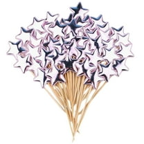 LEHOZIHEQ Star Cocktail Picks, Wooden Star Cocktail Picks, Toothpick Strings For Appetizers, for Wedding, Valentines Day Decoration Party Supplies 50pcs