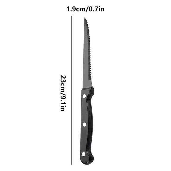 LEHOZIHEQ Steak Knife, Stainless Steel Sharp Serrated Knives Set with PP Handle for Kitchen, Dinner Knife for Kitchen Restaurant, Dishwasher Safe