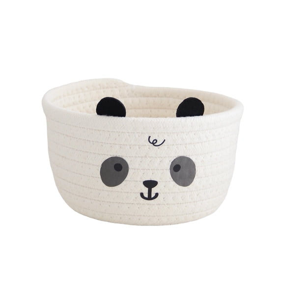 LEHOZIHEQ Storage Woven Basket, Pet Toy Cute Cotton Rope Basket, for Gift Toy Bin Nursery Room, Bear Gift Baskets for Kids