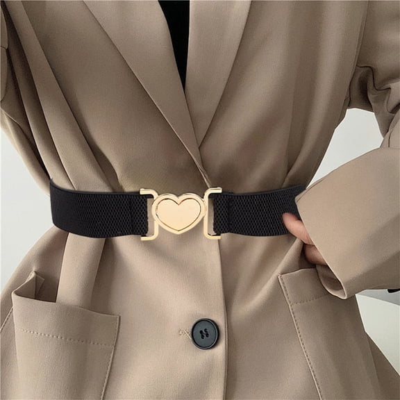 LEHOZIHEQ Stretchy Waist Belt, Women Skinny Elastic Belt, with Buckle Thin Waist Belt, Elastic Narrow Belt Versatile Waistband