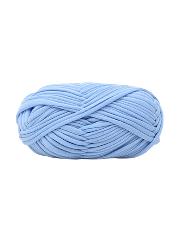 T-Shirt Yarn, Elastic Fabric Crochet Cloth T Shirt Yarn, Thick Hand Knitting Polyester Fabric Ribbon for Crocheting Bags/Baskets/Rug