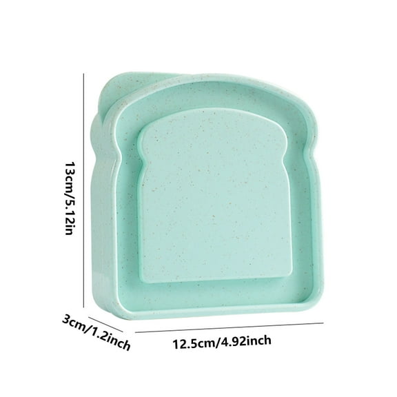 LEHOZIHEQ Toast Shape Sandwich Box, Sliced Toast box Adult Sandwich Bread Boxes, Reusable Allow Microwave Heating and Frozen Preservation