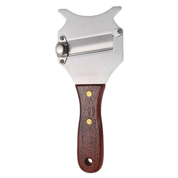 LEHOZIHEQ Truffle Slicer, Professional Stainless Steel Cheese Slicer, Slicer with Premium Glossed Wooden Handle, for Kitchen Supplies