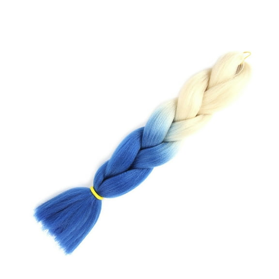 LEHOZIHEQ Two Color Big Braid, 24 Inch Braiding Hair Extensions High Temperature Synthetic Fibre, Pre Stretched Braiding Hair For Women