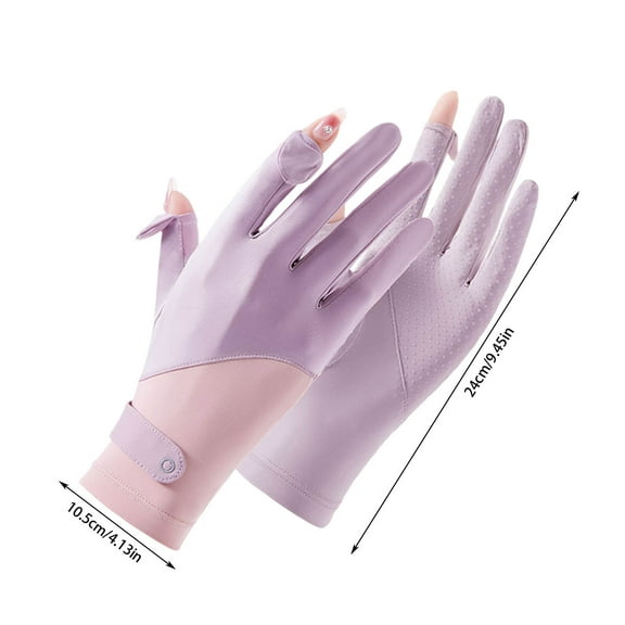 LEHOZIHEQ UV Sun Protection Gloves, Full Finger Touchscreen Non Slip Gloves, Driving Gloves Breathable Summer Outdoor for Women
