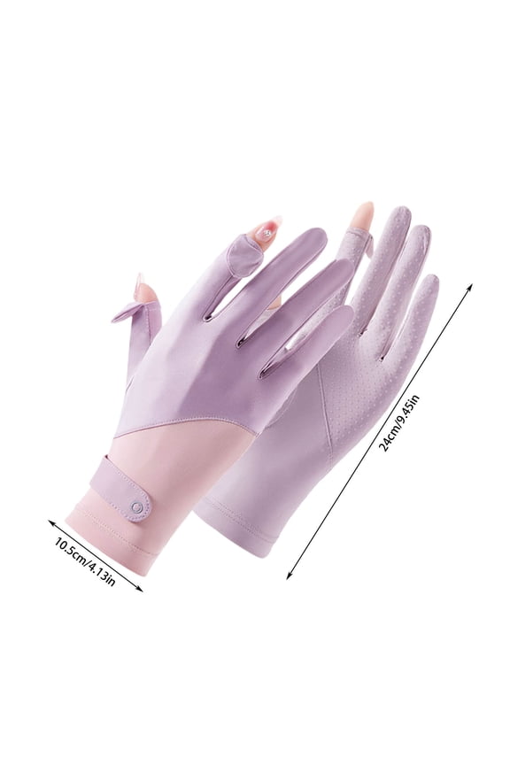 UV Sun Protection Gloves, Full Finger Touchscreen Non Slip Gloves, Driving Gloves Breathable Summer Outdoor for Women