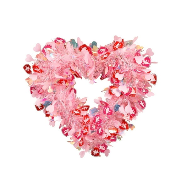 LEHOZIHEQ Valentine'S Day Decorations, Heart Wreaths for Front Door Valentines Decorations Heart Shaped, for Wedding Proposal Engagement Party