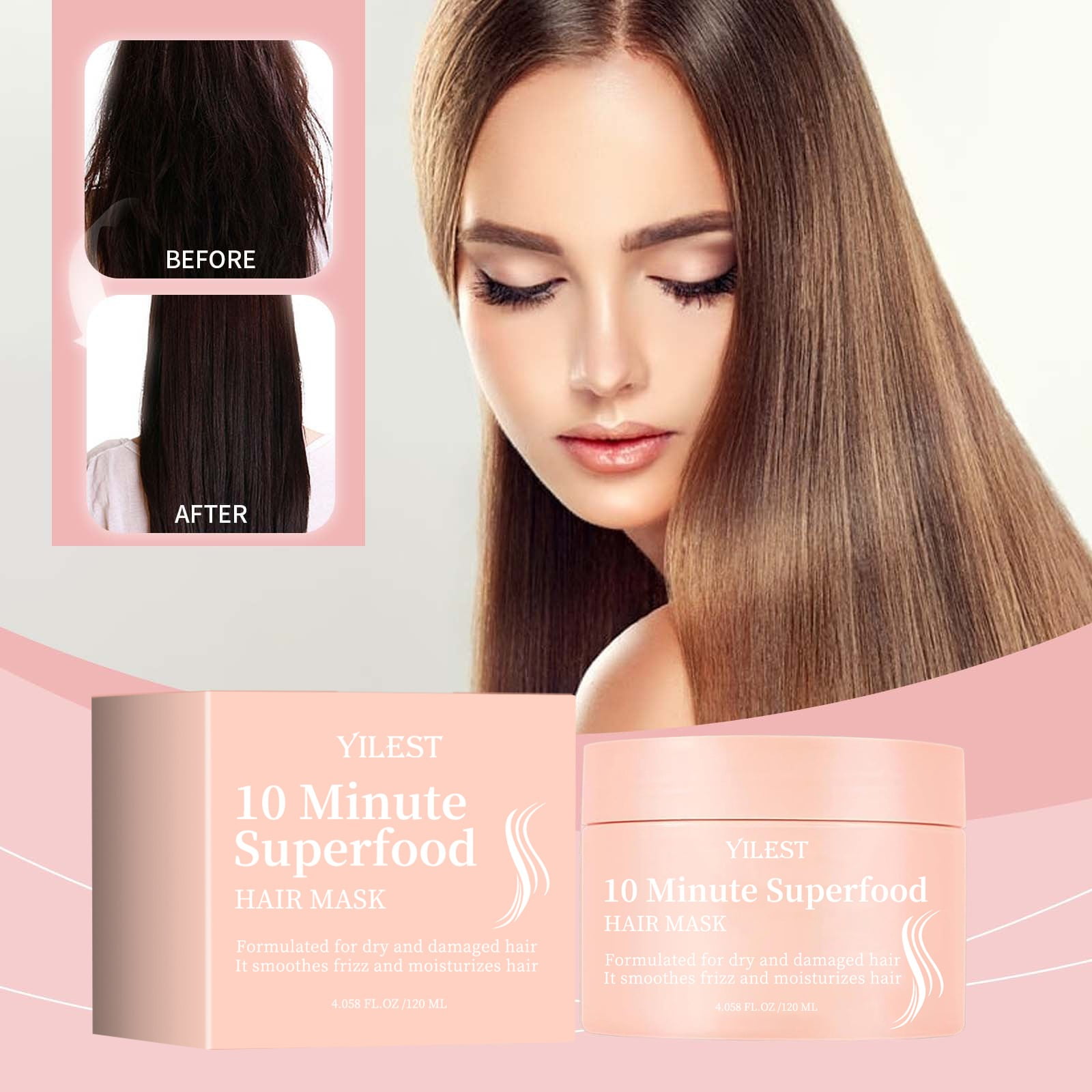 LEHOZIHEQ Vitamins Keratin Hair Mask Deep Conditioner, Biotin Collagen