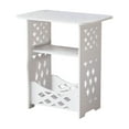 thumbnail image 1 of LEHOZIHEQ White Bedside Table, Narrow End Table with Storage Shelf, Waterproof Side Table for Bedroom, Bathroom, Kitchen, 1 of 6