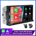 thumbnail image 1 of LEHX Universal IPS Touch Screen 7inch 2din Car Radio Carplay Android Auto Bluetooth FM Auxiliary Input Mirror Link Multimedia Player, 1 of 10