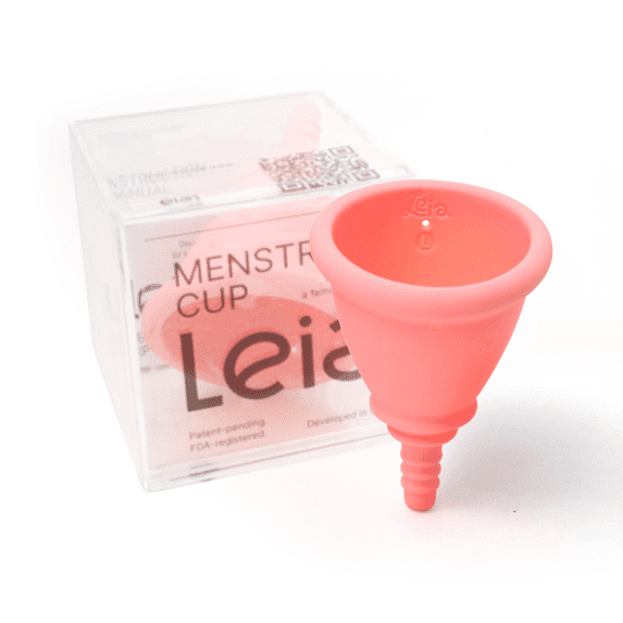 LEIA Menstrual Cup | Low Cervix | High Cervix | Reusable Menstrual Cup | Small Size Large Capacity | Size - Large