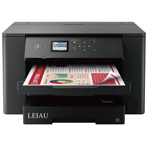 LEIAU Colour document printers,Wireless All-in-One Wide-Format Inkjet Printer | Wide-format printing up to 13 x 19 in.; up to 25 ppm, auto 2-sided, 500-sheet capacity; ideal for businesses